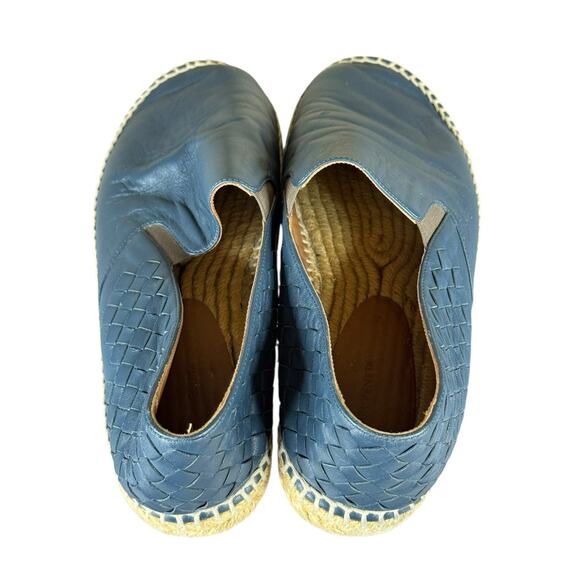 Bottega Veneta Gala Blue Leather Espadrilles Woven Slip-On Shoes Size 42 Men - Picture 8 of 11